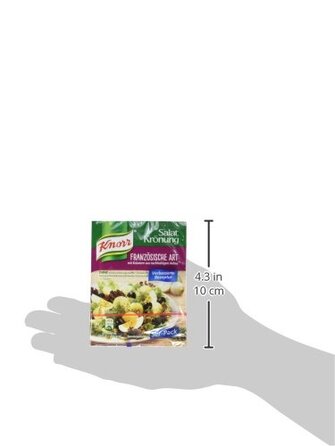 Заправка для салату Knorr у французькому стилі для смачної заправки для салату з натуральними інгредієнтами* 15 x 5 x 90 мл 8 г (75 упаковок)