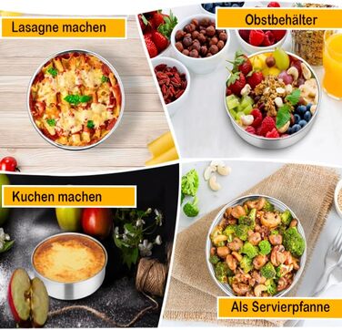 Форма для випікання кругла 16 см, набір 2 предмети, нержавіюча сталь Homikit