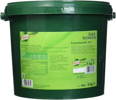Заправка для салату Knorr Salad Dressing Art (легка у приготуванні заправка для салату, універсальна заправка для салату) 1 упаковка (1 x 1 кг) (французька, 5 кг (1 упаковка))