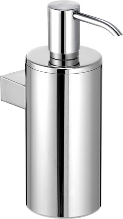 Дозатор лосьона KEUCO металлический хромированный, многоразовое содержимое ок. 250 мл, дозатор мыла для ванной комнаты и гостевого туалета, настенное крепление, запасной насос в комплекте, план