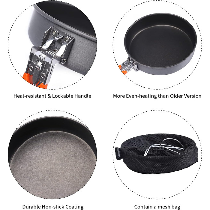 Сковорода для кемпінгу 20 см 900 мл Fire-Maple