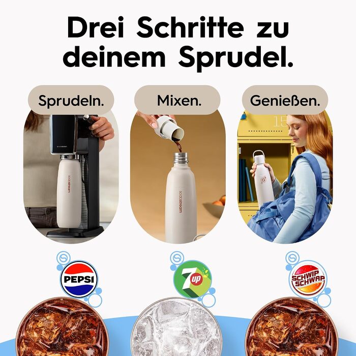 Бутылка для газированной воды 0,9 л, песочно-бежевая Fizz & Go SodaStream