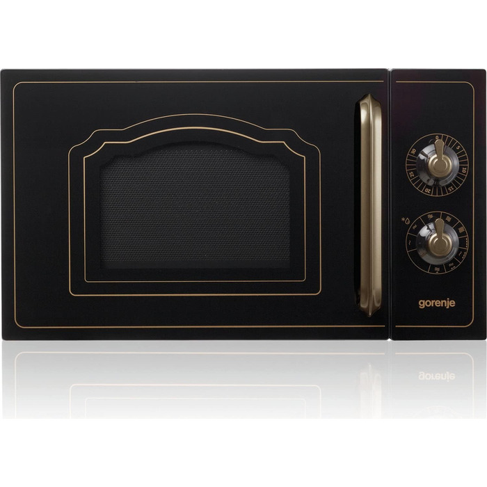 Мікрохвильова піч Gorenje MO20A3WH / 20 л / 800 Вт / AquaClean / AutoMenu / Сенсорне керування / LED-дисплей / Функція розморожування / 5 рівнів потужності / Блокування від дітей / Білий (Classico, Матовий чорний)