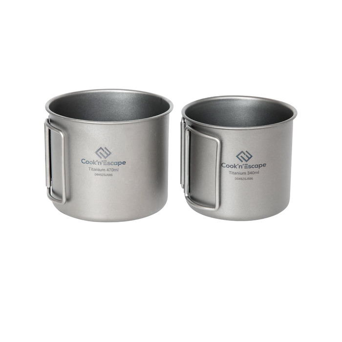 Набор туристических титановых кружок 340 и 470 мл COOK'N'ESCAPE