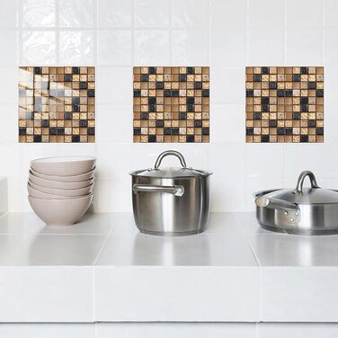 Наклейки на плитку від бризків 15 x 15 см 10 шт RMJCXYS