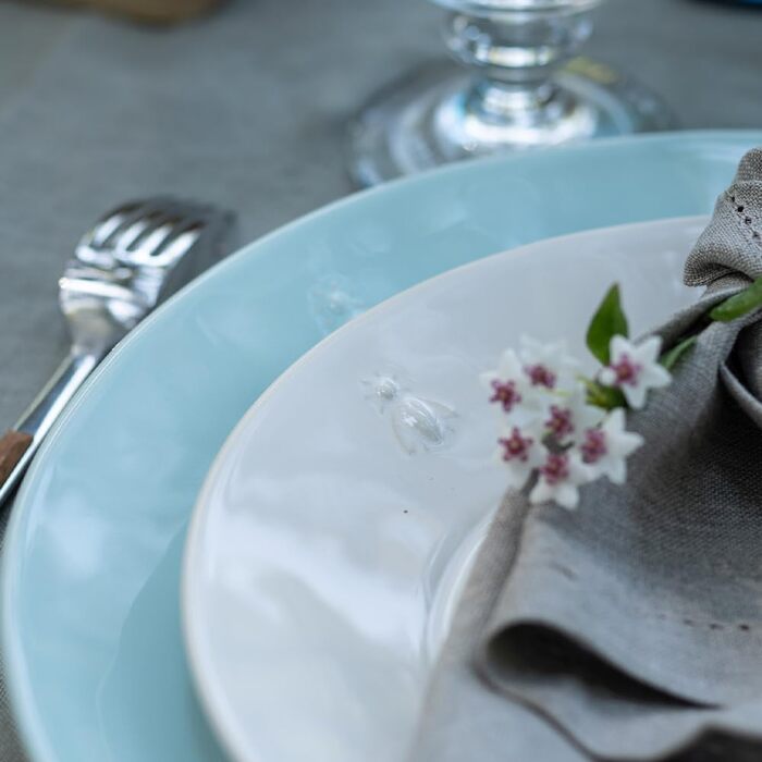 Тарілка обідня 27,4 см, набір 4 предмети, блакитні Abeille La Rochère