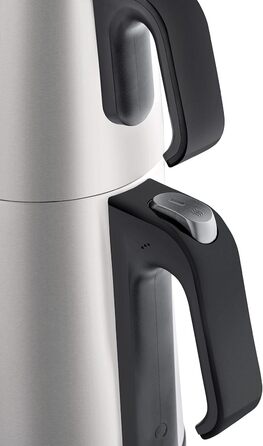 Електричний турецький чайник, 2200 Вт, чайник 3,5 л, скляний чайник 1,2 л, нержавіюча сталь, інтелектуальний контроль температури, захист від кипіння (1,8 л (чайник) / 1,2 л (чайник), сріблястий)