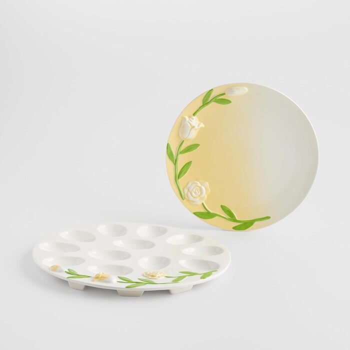 Керамічний піднос для яєць до Великодня 31 см home&you