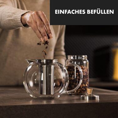 Чайник заварювальний скляний 1,8 л з фільтром для чаю Glaswerk