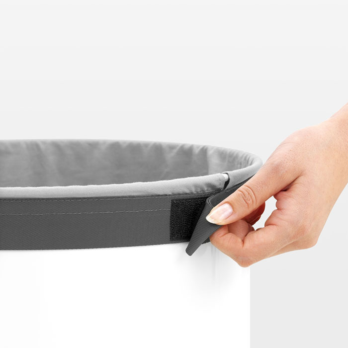 Бак для білизни (35л) білий з коркової кришкою Brabantia