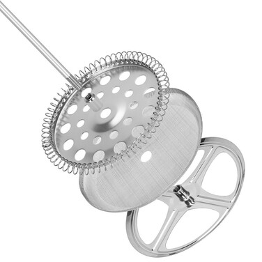 Заварювальний чайник з поршнем Fissman 600 мл з подвійними стінками скляна колба (9127)