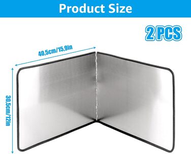 Комплект из 2 кухонных брызгозащитных экранов 40 x 30 x 30 см YAYODS