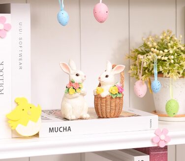 Набір із 2 пасхальних зайчиків з квітами Valery Madelyn