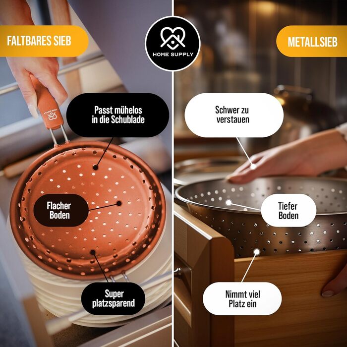 Складаний друшляк 3-в-1HOME SUPPLY