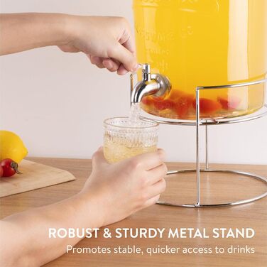 Диспенсер для напитков с металлической подставкой 8 л Navaris