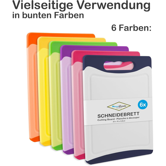 Набір обробних дощок 6 шт кольорові MaxxGoods