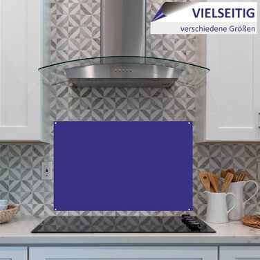 Кухонний фартух INDIGOS UG для плиткового фартуха - - - Термостійкий алюмінієвий композитний бризкозахисний екран - Сучасний кухонний фартух, що протирається - Плита та духовка - Облицювання стіни (Синій, 80x55 см)