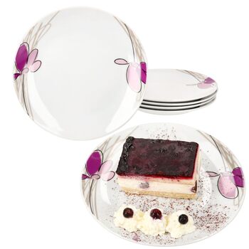 Набір із 6 тарілок з квітковим декором MamboCat