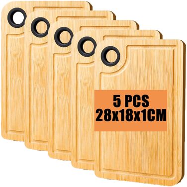 Набор из 5 бамбуковых разделочных досок SHUESS