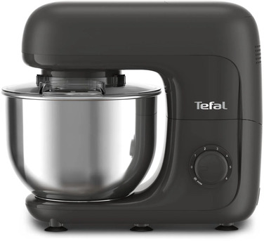 Tefal Кухонна машина Bake Essential 800Вт, чаша-метал, корпус-метал/пластик, насадок-4, чорний