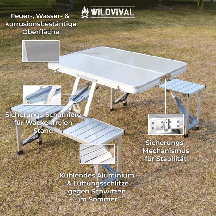 Премиум набор кемпингового стола и стульев wildvival
