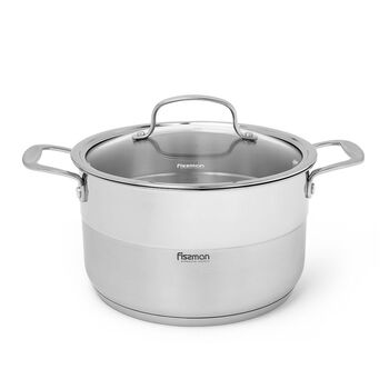 Каструля Fissman NORDIA 24x14 см / 6,4 л з кришкою (5374)