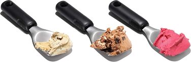 Ергономічна ложка для морозива OXO Good Grips з ежектором нержавіюча сталь 11,7 x 26,7 см, курок (лопатка, чорний)