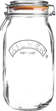 Стеклянная банка для хранения 3 л с зажимом Kilner