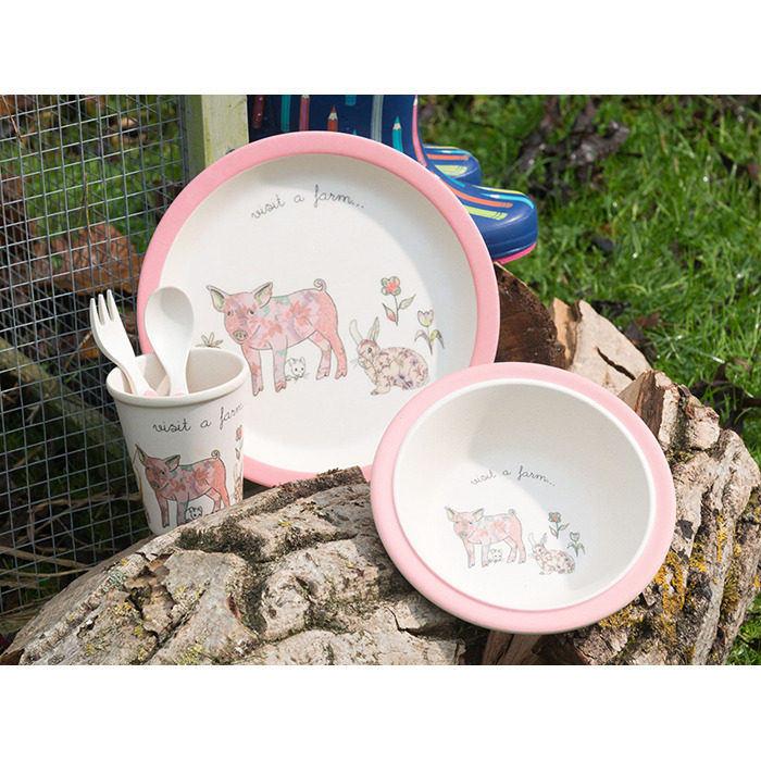 Набор детской посуды CreativeTops Pig, розовый, 5 пр.