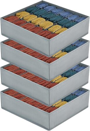 Органайзер для одягу на 24 відділення, набір 4 предмети, сірий Homsorout