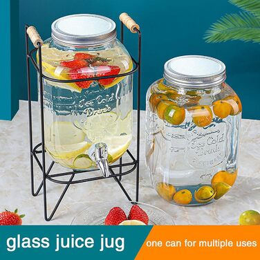 Скляний диспенсер для напоїв 4 л Generisch