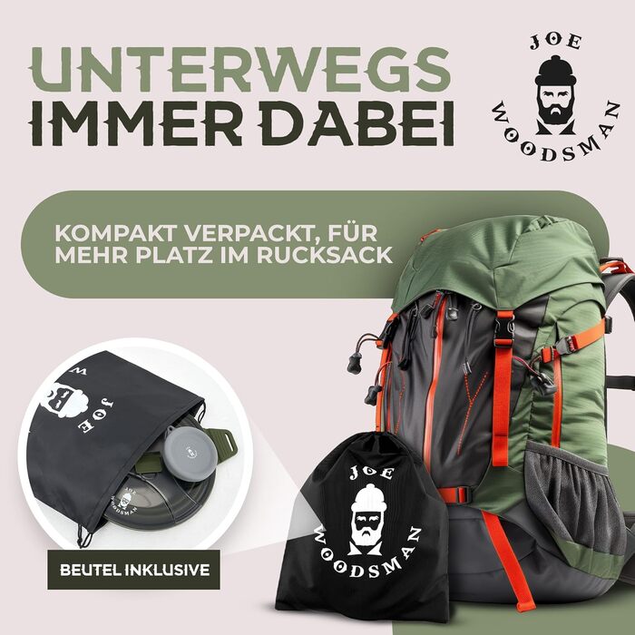 Складная производная посуда для кемпинга 4 предмета Joe WOODSMAN