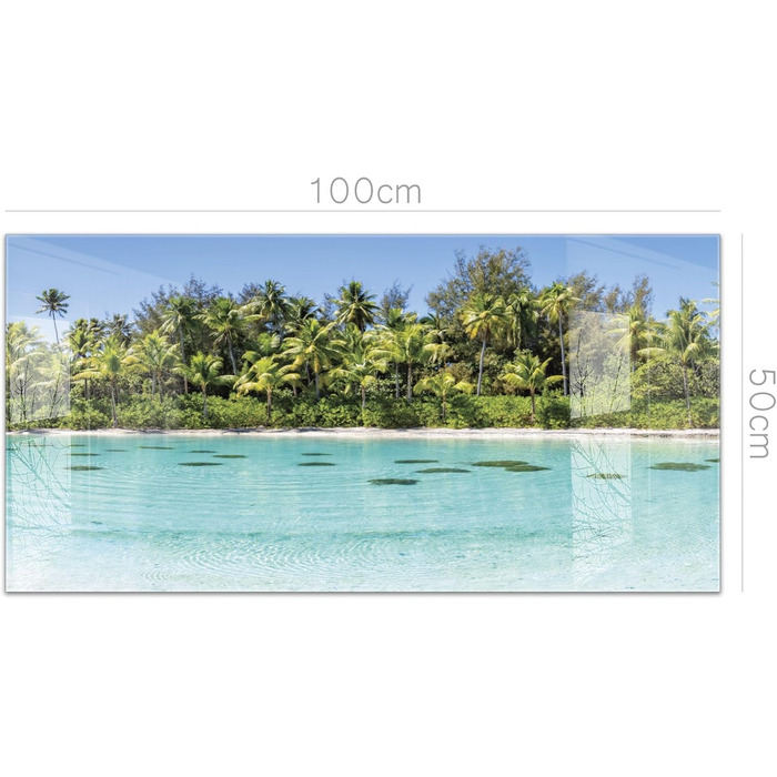 Кухонний фартух timalo зі скляним виглядом Північне море, очерет, захід сонця, океан, солома 2 мм акрилове скло Бризокості для плити, кухонний скляний фартух, акрилова скляна настінна панель, захисна панель для фартуха (100 x 50 см, 301- Морський)