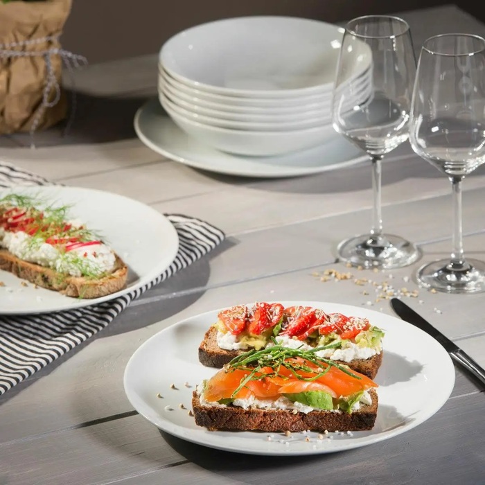 Набор столовой посуды на 6 персон, 30 предметов, белые New Fresh Basic Villeroy & Boch