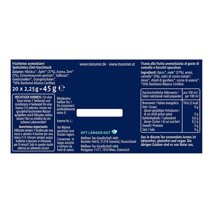 Чай Месмер - 48 чайних пакетиків 24 видів Атмосферний дизайн для демонстрації Різдвяний календар ідеально підходить як подарунок Фруктовий та трав&39яний чай (ЗИМОВА МАГІЯ, 20 чайних пакетиків)