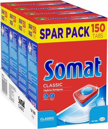 Таблетки для посудомийної машини 4 пакетика x 150 таблеток Somat