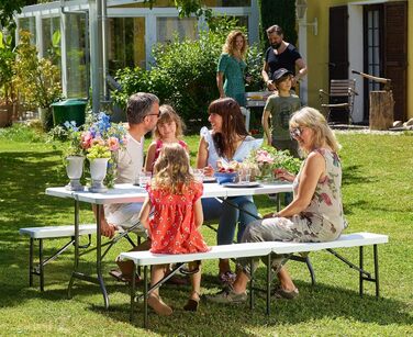 Стіл та лавки для кемпінгу 183 х 76 х 74 см Casaria