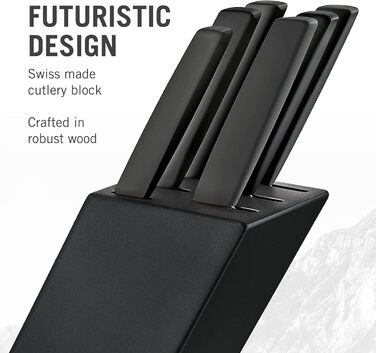 Набір кухонних ножів з дерев'яний блок для зберігання 7 предметів Victorinox