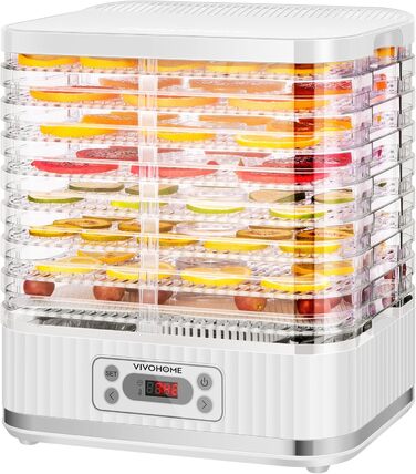 Дегидратор на 8 полок 400 Вт, белый VIVOHOME
