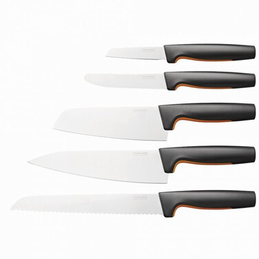 Набор ножей Fiskars Functional Form с бамбуковой подставкой 5 шт (1057552)