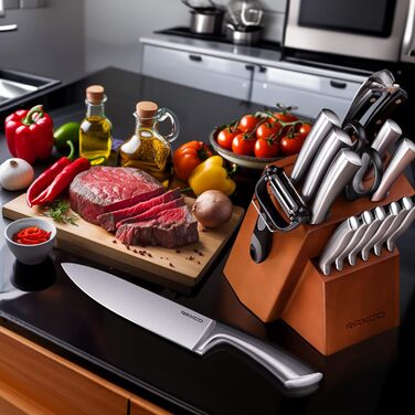 Набор ножей 18 предметов из нержавеющей стали RAXCO