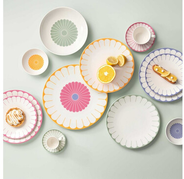 Набір столового посуду на 2 персони, 8 предметів, жовтий Fleur Villeroy & Boch