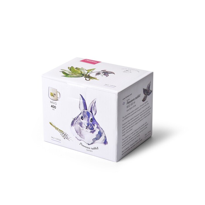 Кружка Fissman PROVENCE RABBIT 400 мл фарфора (13956)