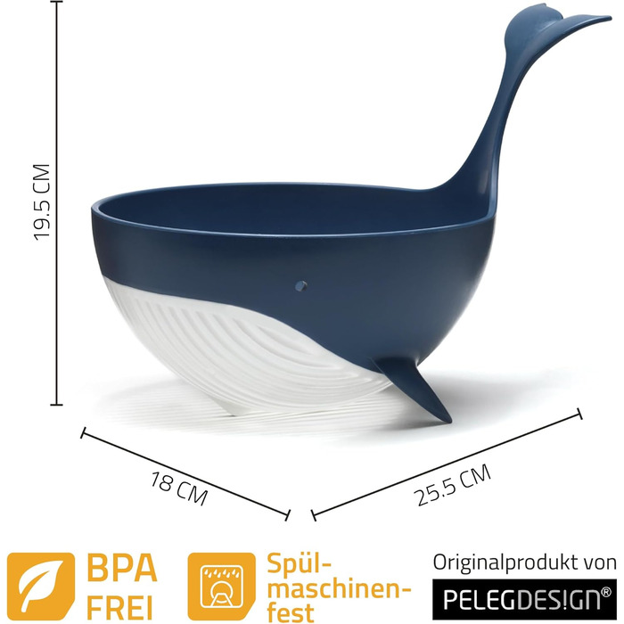 Друшляк для пасти у формі кита PELEG DESIGN