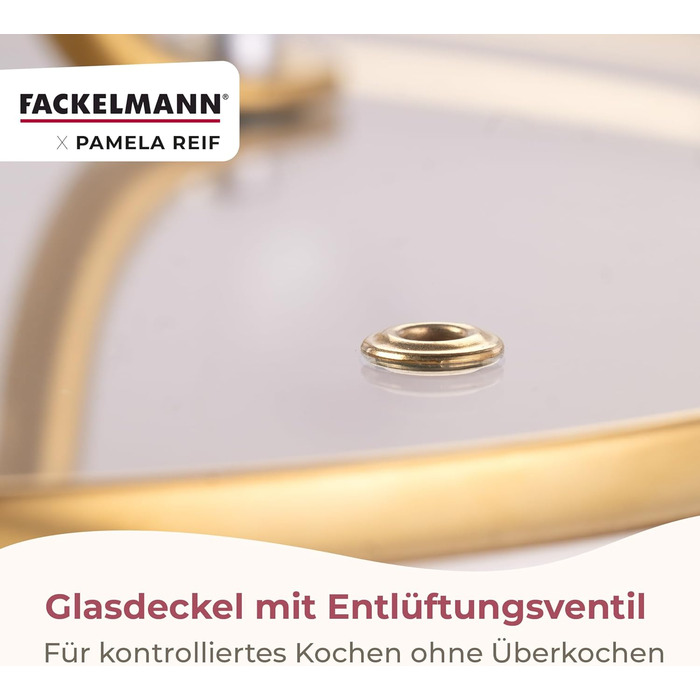 Кастрюля 3,4 л со стеклянной крышкой 20 см, пастельно-бежевый Pamela Reif Fackelmann