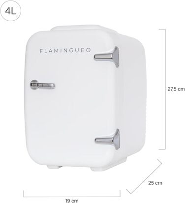 Міні-холодильник 4 л білий Flamingueo