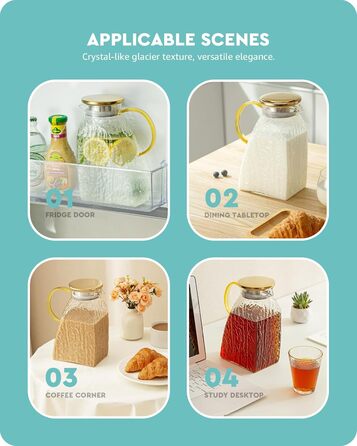 Стеклянный кувшин с крышкой 1,8 л ледяной эффект Baffect