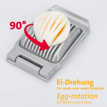 Дровокол яєць Westmark Duplex Special Dark Edition, індивідуально затиснуті ріжучі дроти з нержавіючої сталі, високоякісне спеціальне покриття, алюміній, 1020226Z (сріблястий/білий/червоний)