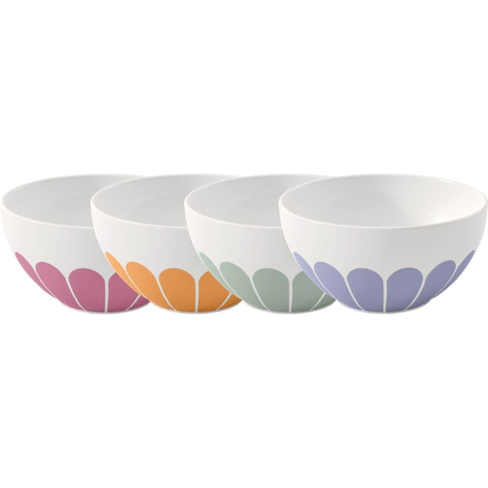 Набір з 4 піал для пластівців 430 мл, різнокольоровий Fleur Villeroy & Boch