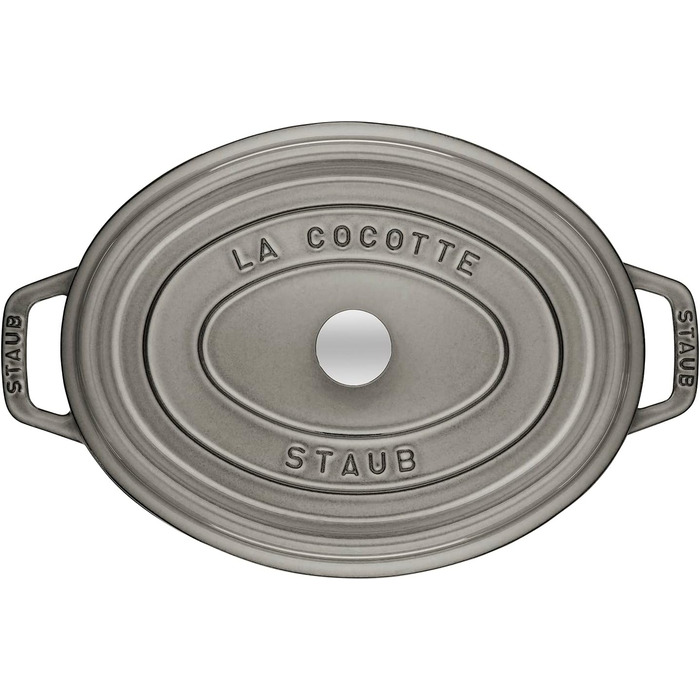 Чавунна жаровня/кокот STAUB, овальна 6,7 л, (37 см, графітово-сіра)